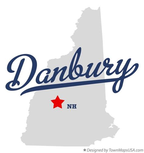 Map of Danbury, NH, New Hampshire