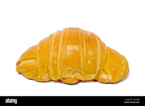 Classic croissant bun isolated on a white background Stock Photo - Alamy