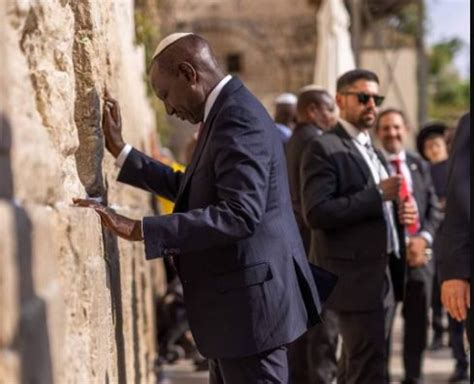 In pictures: President Ruto prays at Israel's Wailing Wall - The Standard