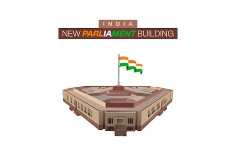 Premium Vector | INDIA new parliament building vector illustration with ...