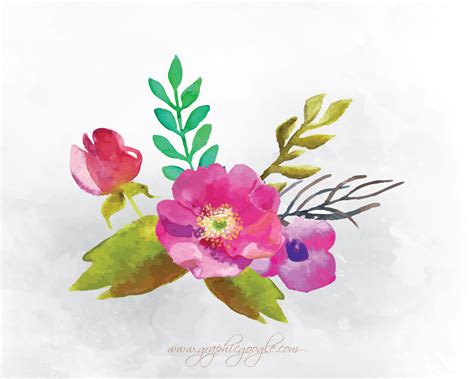 9 Free Watercolor Flower Vectors For DesignersGraphic Google – Tasty ...