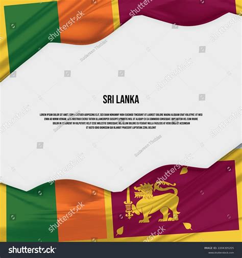 Sri Lanka Flag Design Waving Sri Stock Vector (Royalty Free) 2204305205 ...