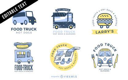 Food Truck Logo Template Set Vector Download