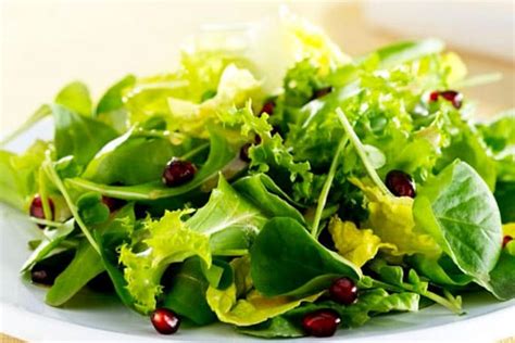 Green Salad with Pomegranate Seeds