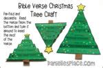 Fan-folded, Bible Verse Christmas Tree Craft | Printable Craft Patterns