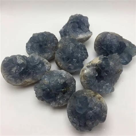 cute size drop shipping Natural blue celestine Crystal gemstone meditation reiki healing chakra ...