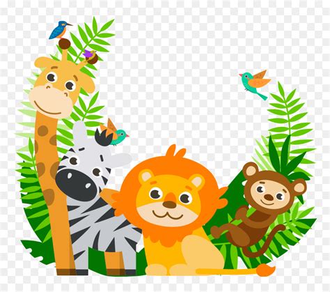 Watercolor Jungle Animal Clipart Graphic by Inkley Studio · Creative ...