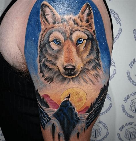 Angel Wolf Tattoo