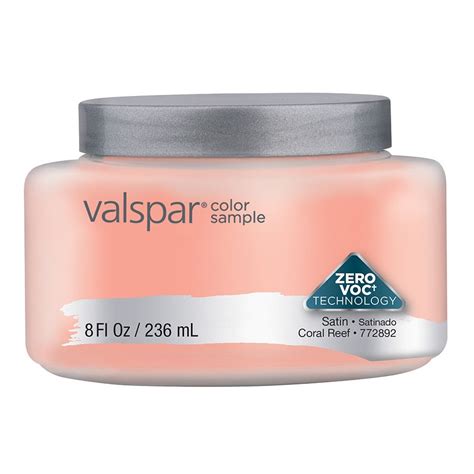 Valspar Coral Reef Interior Satin Paint Sample (Actual Net Contents: 8-fl oz) | Satin paint ...