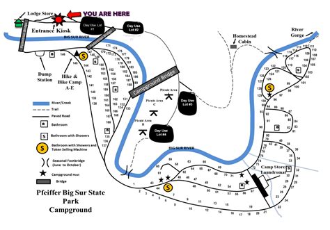 Pfeiffer Big Sur Campground Map