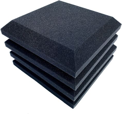 12 Pack Set Acoustic Foam Panels, 2" X 12" X 12" Acoustic Foam Sound Absorption, Soundproof ...