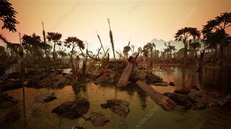 Permian-Triassic extinction event, animation - Stock Video Clip - K009/7849 - Science Photo Library