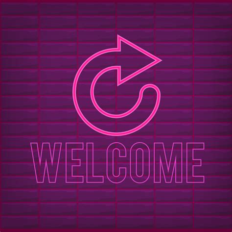 Welcome sign pink neon effect. isolated pink neon effect for box ...