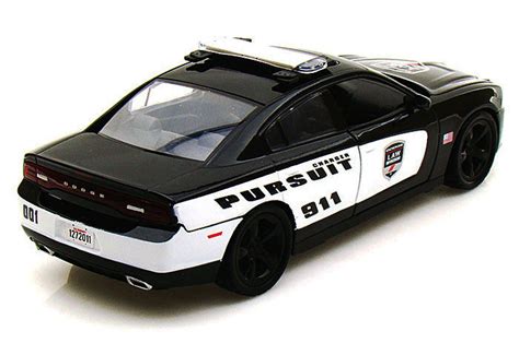 1/24 Scale 2011 Black & White Dodge Charger Pursuit Police Car Diecast – Acapsule Toys and Gifts