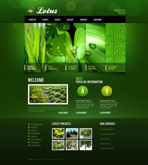 Landscape Design Website Template #34626