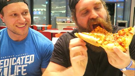 One Bite Pizza Eating Contest vs Harley (Epic Meal Time) - Win Big Sports