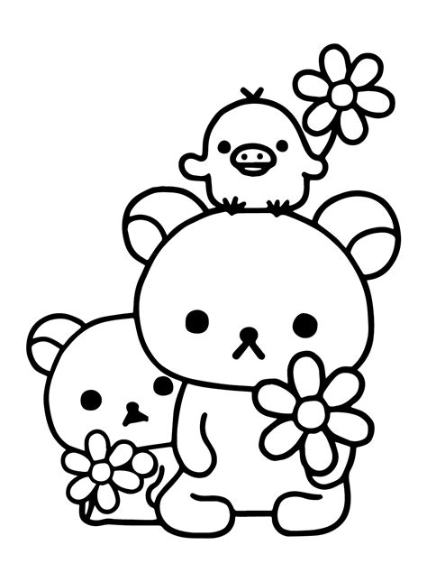 Free Rilakkuma Coloring Page - Free Printable Coloring Pages