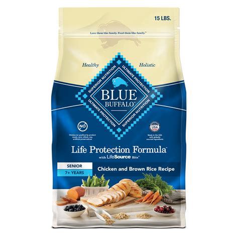 Blue Buffalo Blue Blue Life Protection Formula Senior Chicken & Brown Rice Natural Senior Dry ...