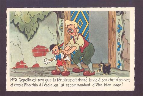 VINTAGE DISNEY POSTCARD | Pinocchio, Old postcards, Postcard