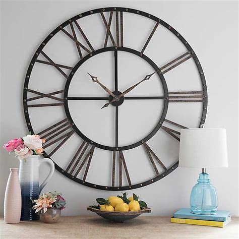 Addison Open Face Clock | Clock wall decor, Oversized wall clock, Decor