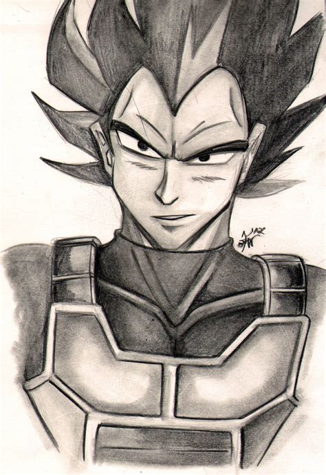 Vegeta Pencil Sketch by Blackwolfrost on DeviantArt