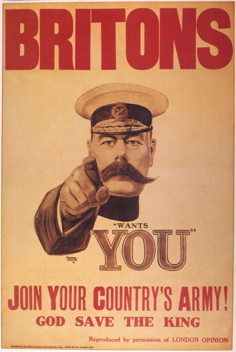 World War I Poster 1914 Nlord Horatio Herbert Kitchener On The British Recruiting Poster Of 1914 ...