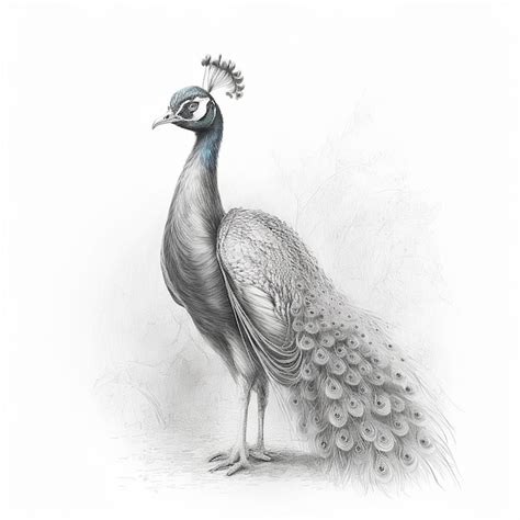 Premium Photo | Pencil sketch beautiful peacock animal drawing AI Generated