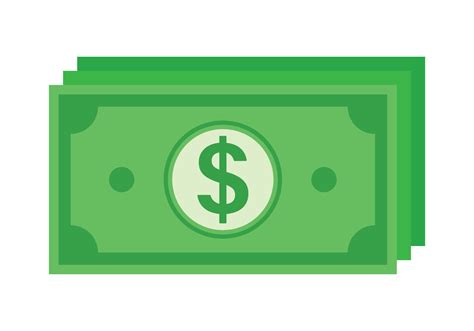 Paper Money for Dollar Cash Payment Icon Clipart Vector Illustration ...