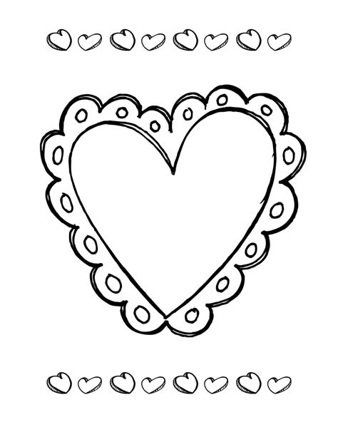 Free Printable Valentine Heart Coloring Page - Mama Likes This