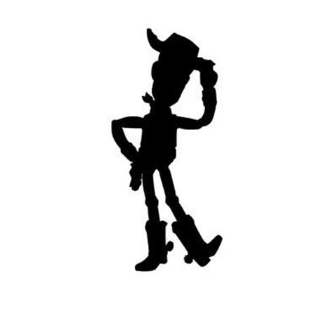 Woody From Toy Story Silhouette Vinyl Decal Black Red - Etsy