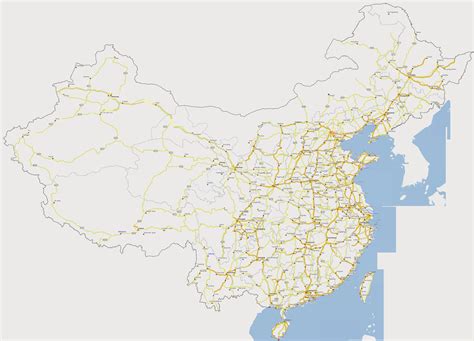 China Major Road Map - China • mappery