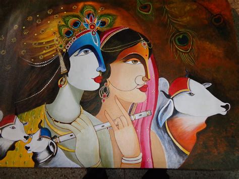 20 Modern Art Paintings Of Radha Krishna