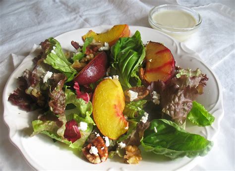 Roasted Fruit Salad with Creamy Goat Cheese Dressing | Lisa's Kitchen ...