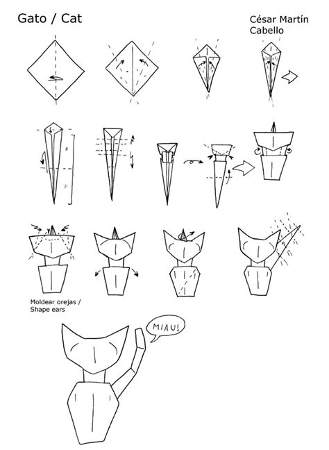 Origami: Cat diagrams by Pepius on DeviantArt