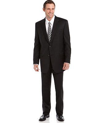 Lauren Ralph Lauren Black Solid Big and Tall Suit Classic-Fit Separates ...