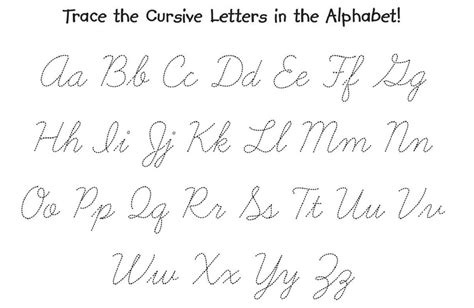 Cursive Letters Free Printable