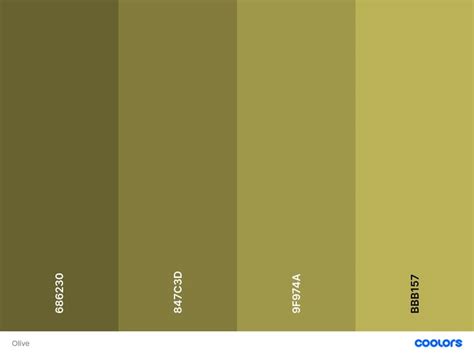 Olive Green Color Palette | Green colour palette, Olive green color, Color