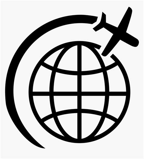 Airplane Flight In Circle Around Earth - World Plane Icon Png, Transparent Png , Transparent Png ...