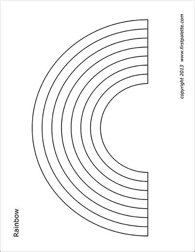 Rainbow | Free Printable Templates & Coloring Pages | FirstPalette.com