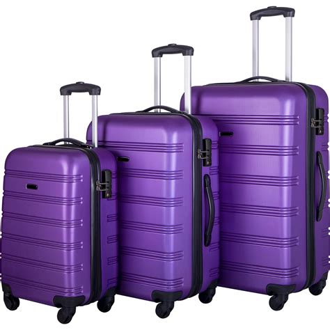 Buy 3-Piece Luggage Sets, Hardside Spinner Suitcase Luggage, Expandable ...