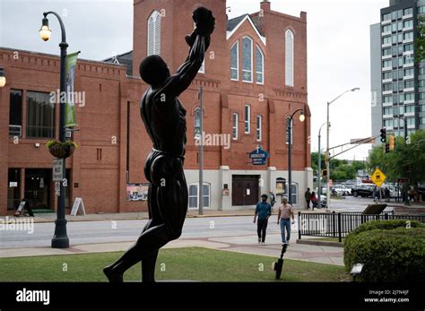 Atlanta, GA, USA. 7th May, 2022. The Behold Monument at the Martin ...