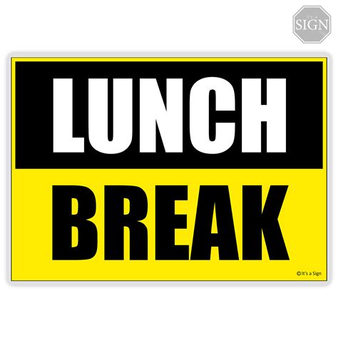 Lunch Break Sign - Laminated Signage - A4 Size | Lazada PH