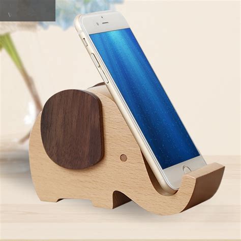 China Cell Phone Stand, Wood Made Elephant Phone Stand for Smartphone with Pen Holder Desk ...