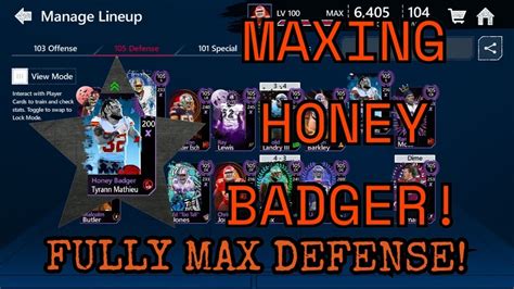 MAXING THE HONEY BADGER AND GETTING A FULL MAXED DEFENSE!!! THE TEAM IS COOKING UP! | MM20 - YouTube