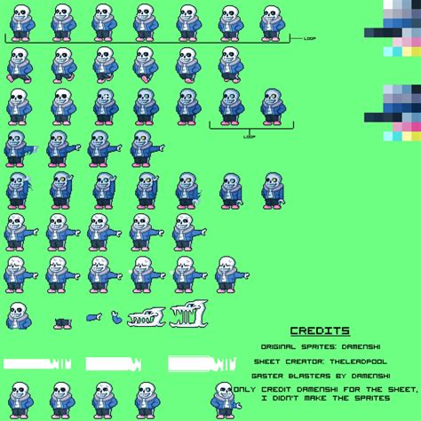 Undertale - Sans Sprite Sheet by TheLeadPool on DeviantArt