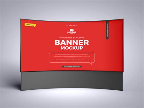 Free Curved Screen Banner Mockup on Behance