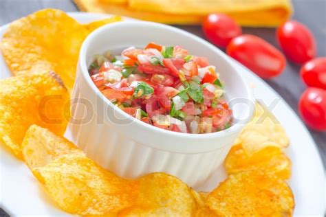 Nachos with salsa | Stock image | Colourbox