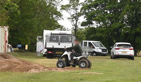 Travellers arrive at Dyce Boys Club pitch - months after vandalism repair