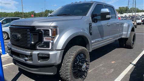 2020 Ford F450 Platinum Reserve Edition Iconic Silver Leveled on 35s ...