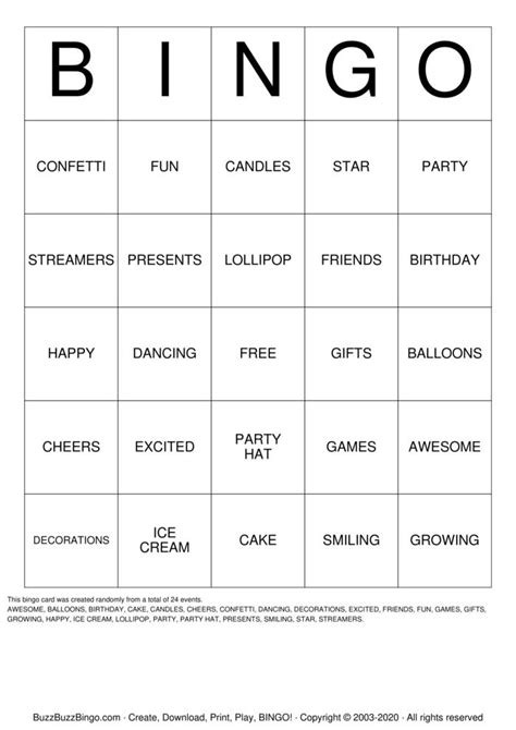 HAPPY BIRTHDAY Bingo Cards to Download, Print and Customize!